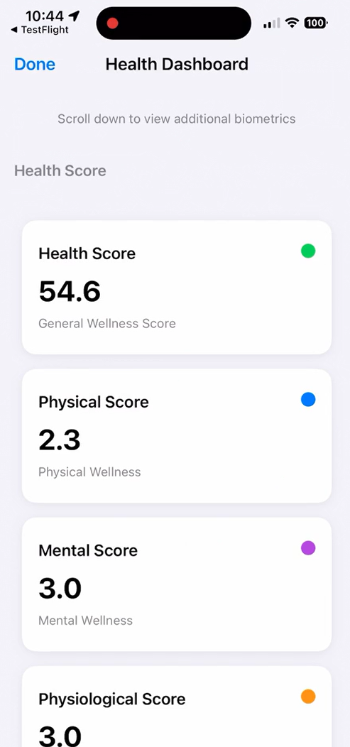 TrustVitals Health Dashboard - Real-time wellness insights